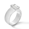 Thumbnail Image 2 of 2 CT. Emerald-Cut Certified Lab-Grown Diamond Solitaire Thick Shank Engagement Ring in 14K White Gold (F/VS2)