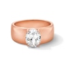 Thumbnail Image 1 of 2 CT. Oval Certified Lab-Grown Diamond Solitaire Thick Shank Engagement Ring in 14K Rose Gold (F/VS2)