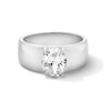 Thumbnail Image 1 of 2 CT. Oval Certified Lab-Grown Diamond Solitaire Thick Shank Engagement Ring in 14K White Gold (F/VS2)
