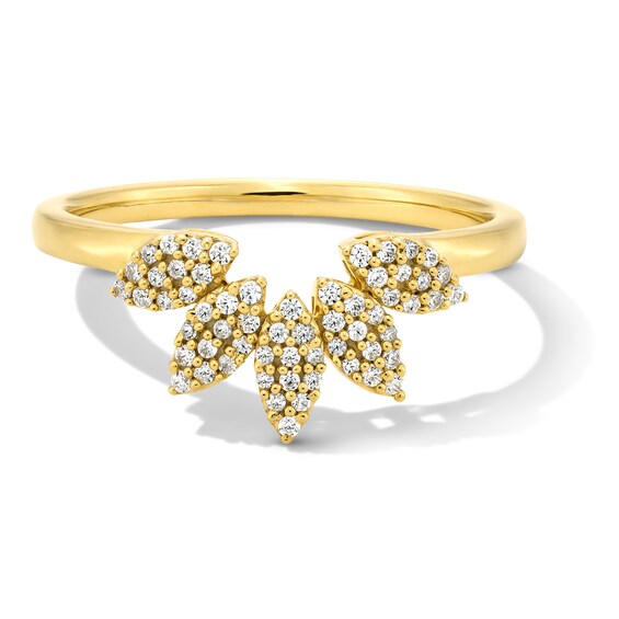 1/5 CT. T.w. Marquise-Shaped Multi-Diamond Five Stone Solitaire Enhancer in 14K Gold