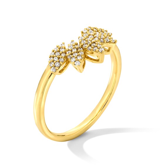 1/5 CT. T.w. Marquise-Shaped Multi-Diamond Five Stone Solitaire Enhancer in 14K Gold