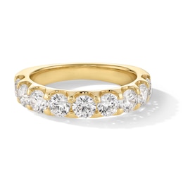 1-1/2 CT. T.W. Certified Lab-Grown Diamond Nine Stone Anniversary Band in 14K Gold (F/VS2)