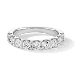 1-1/2 CT. T.W. Certified Lab-Grown Diamond Nine Stone Anniversary Band in 14K White Gold (F/VS2)