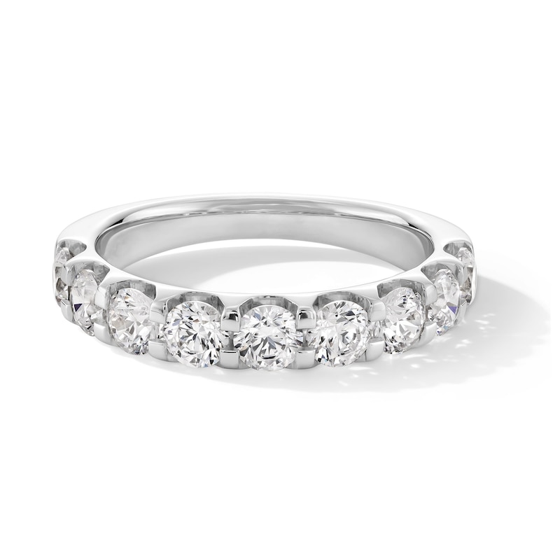 Main Image 1 of 1-1/2 CT. T.W. Certified Lab-Grown Diamond Nine Stone Anniversary Band in 14K White Gold (F/VS2)