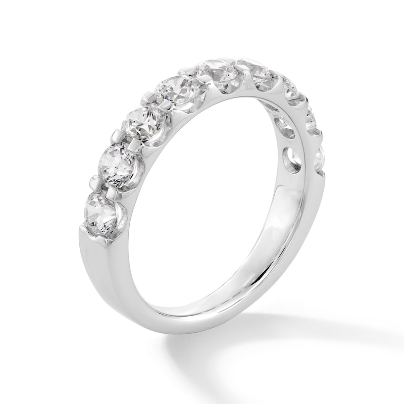 Main Image 3 of 1-1/2 CT. T.W. Certified Lab-Grown Diamond Nine Stone Anniversary Band in 14K White Gold (F/VS2)