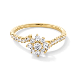 1/2 CT. T.W. Certified Lab-Grown Multi-Diamond Bypass Ring in 10K Gold (F/VS2)