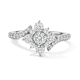 1 CT. T.W. Certified Lab-Grown Multi-Diamond Bypass Ring in 10K White Gold (F/VS2)
