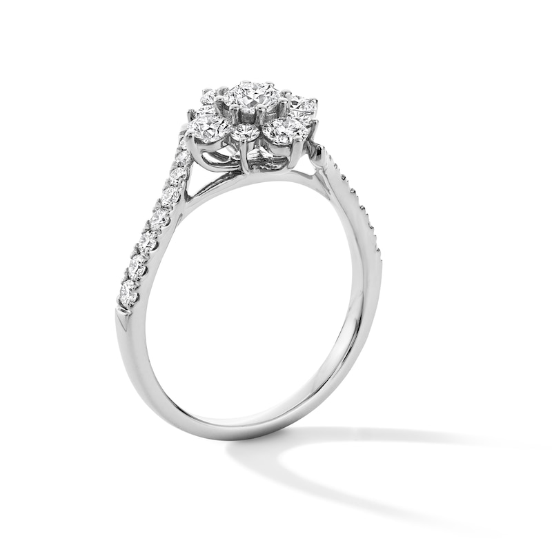 Main Image 2 of 1 CT. T.W. Certified Lab-Grown Multi-Diamond Bypass Ring in 10K White Gold (F/VS2)