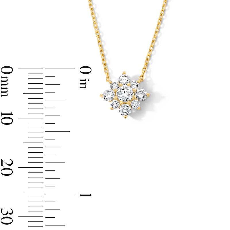 Main Image 3 of 1/2 CT. T.W. Certified Lab-Grown Multi-Diamond Necklace in 10K Gold (F/VS2)