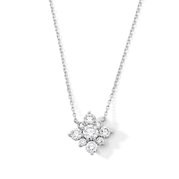1 CT. T.W. Certified Lab-Grown Multi-Diamond Necklace in 10K White Gold (F/VS2)