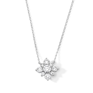 1 CT. T.W. Lab-Grown Multi-Diamond Necklace in 10K White Gold (F/VS2)