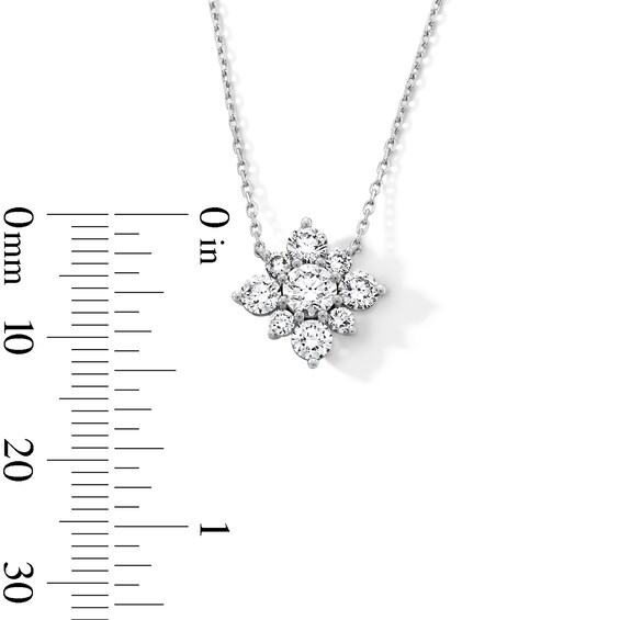 1 CT. T.w. Certified Lab-Grown Multi-Diamond Necklace in 10K White Gold (F/Vs2)