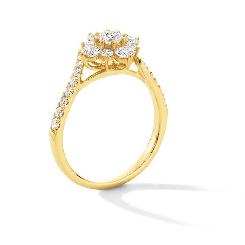Main Image 2 of 1 CT. T.W. Certified Lab-Grown Multi-Diamond Bypass Ring in 10K Gold (F/VS2)
