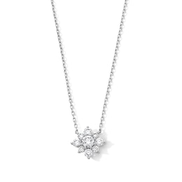 1/2 CT. T.W. Certified Lab-Grown Multi-Diamond Necklace in 10K White Gold (F/VS2)