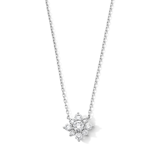 1/2 CT. T.w. Certified Lab-Grown Multi-Diamond Necklace in 10K White Gold (F/Vs2)