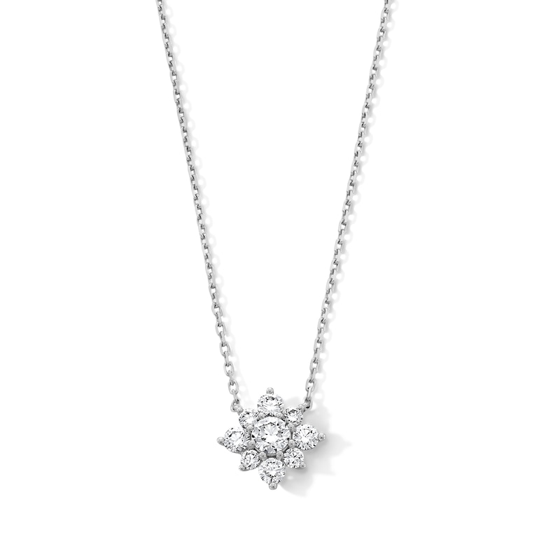 Main Image 1 of 1/2 CT. T.W. Certified Lab-Grown Multi-Diamond Necklace in 10K White Gold (F/VS2)