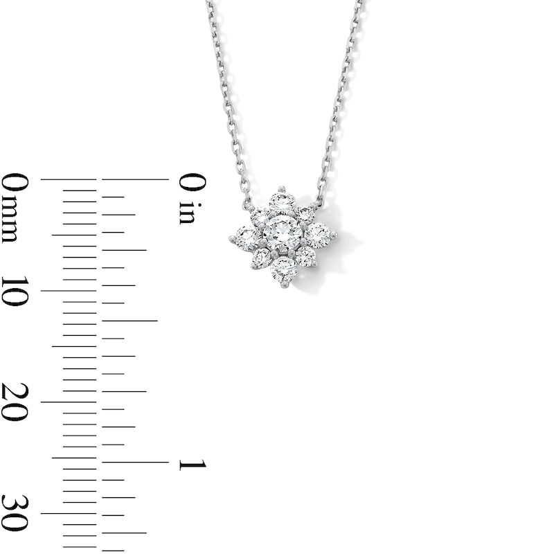 Main Image 3 of 1/2 CT. T.W. Certified Lab-Grown Multi-Diamond Necklace in 10K White Gold (F/VS2)