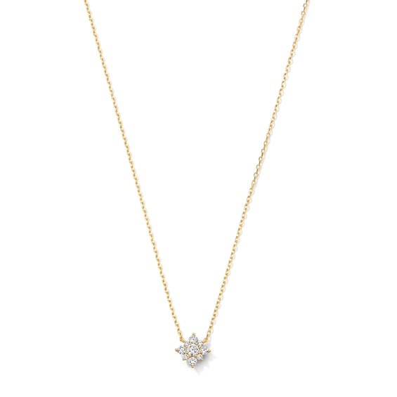 1/4 CT. T.w. Certified Lab-Grown Multi-Diamond Necklace in 10K Gold (F/Vs2)