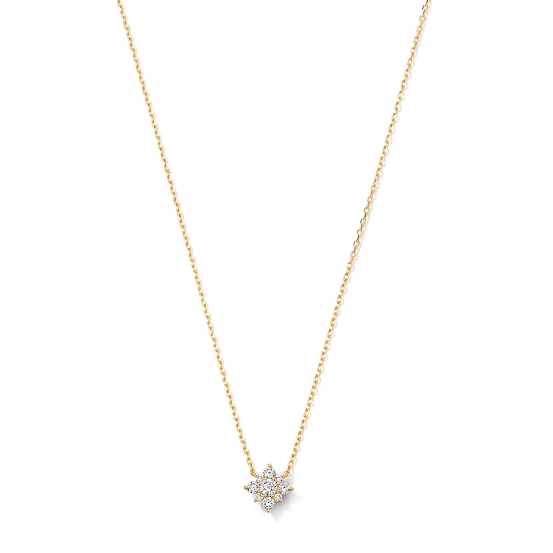 Main Image 1 of 1/4 CT. T.W. Certified Lab-Grown Multi-Diamond Necklace in 10K Gold (F/VS2)