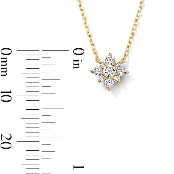 1/4 CT. T.w. Certified Lab-Grown Multi-Diamond Necklace in 10K Gold (F/Vs2)