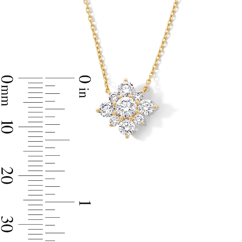 Main Image 3 of 1 CT. T.W. Certified Lab-Grown Multi-Diamond Necklace in 10K Gold (F/VS2)