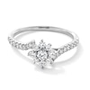 Thumbnail Image 1 of 1/2 CT. T.W. Certified Lab-Grown Multi-Diamond Bypass Ring in 10K White Gold (F/VS2)