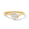 Thumbnail Image 1 of 1/4 CT. T.W. Certified Lab-Grown Multi-Diamond Bypass Ring in 10K Gold (F/VS2)