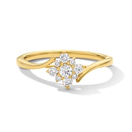 1/4 CT. T.W. Certified Lab-Grown Multi-Diamond Bypass Ring in 10K Gold (F/VS2)