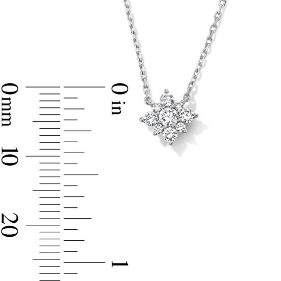 1/4 CT. T.w. Certified Lab-Grown Multi-Diamond Necklace in 10K White Gold (F/Vs2)