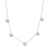 Thumbnail Image 1 of 1 CT. T.W. Certified Lab-Grown Multi-Diamond Station Necklace in 10K White Gold (F/VS2)