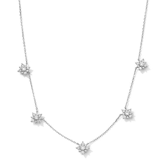 1 CT. T.w. Certified Lab-Grown Multi-Diamond Station Necklace in 10K Gold (F/Vs2