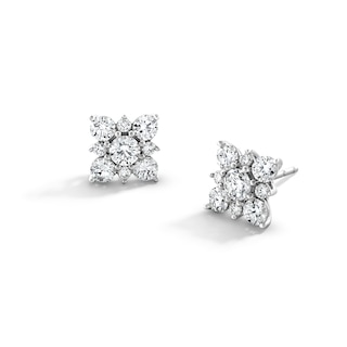 1 CT. T.W. Lab-Grown Multi-Diamond Stud Earrings in 10K White Gold (F/VS2)