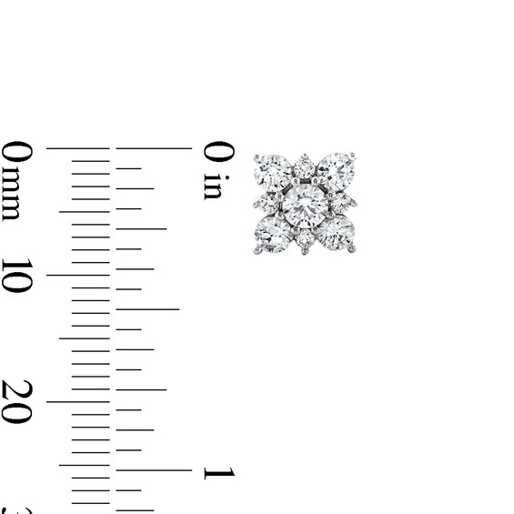 1 CT. T.w. Certified Lab-Grown Multi-Diamond Stud Earrings in 10K White Gold (F/Vs2)