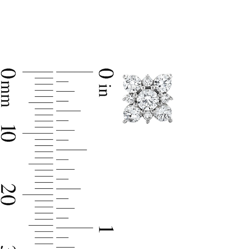 Main Image 2 of 1 CT. T.W. Certified Lab-Grown Multi-Diamond Stud Earrings in 10K White Gold (F/VS2)