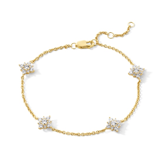 3/4 CT. T.w. Certified Lab-Grown Multi-Diamond Station Bracelet in 10K Gold (F/Vs2)