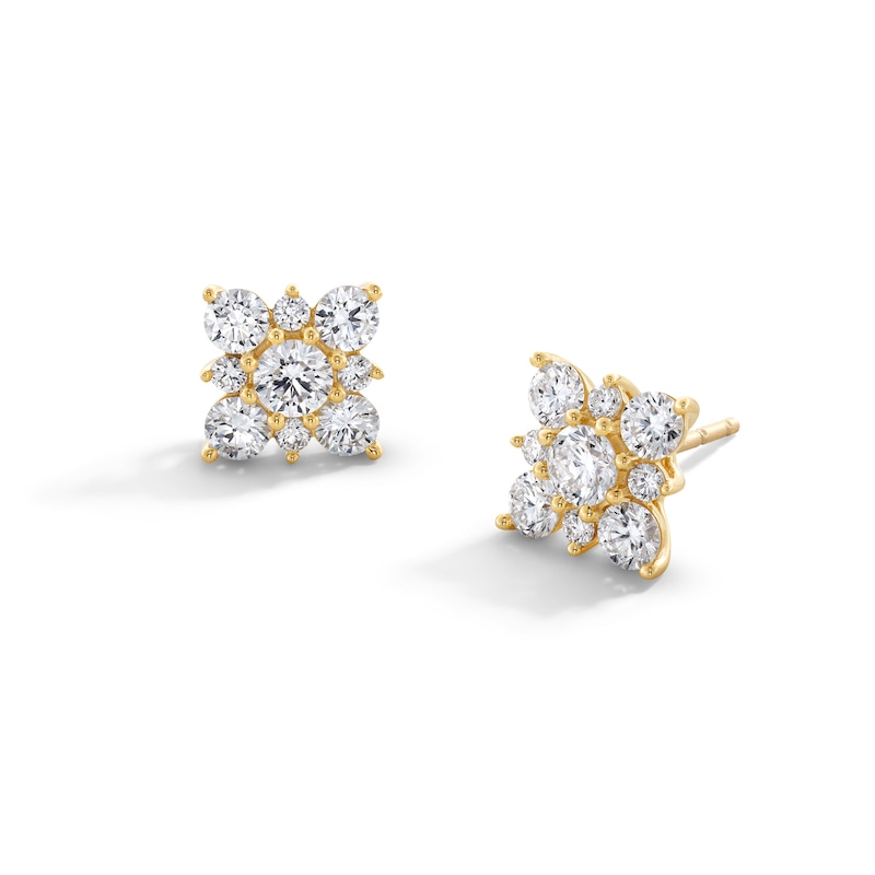 Main Image 1 of 1 CT. T.W. Certified Lab-Grown Multi-Diamond Stud Earrings in 10K Gold (F/VS2)