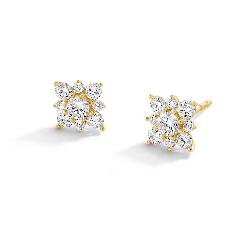 Main Image 1 of 1/2 CT. T.W. Certified Lab-Grown Multi-Diamond Stud Earrings in 10K Gold (F/VS2)