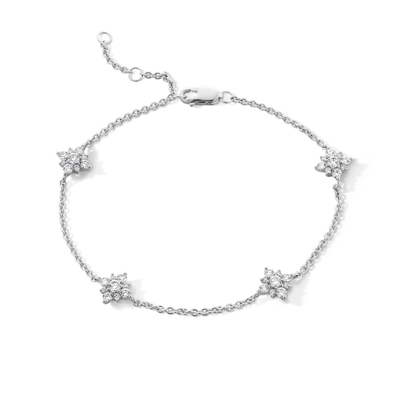 3/4 CT. T.w. Certified Lab-Grown Multi-Diamond Station Bracelet in 10K White Gold (F/Vs2)