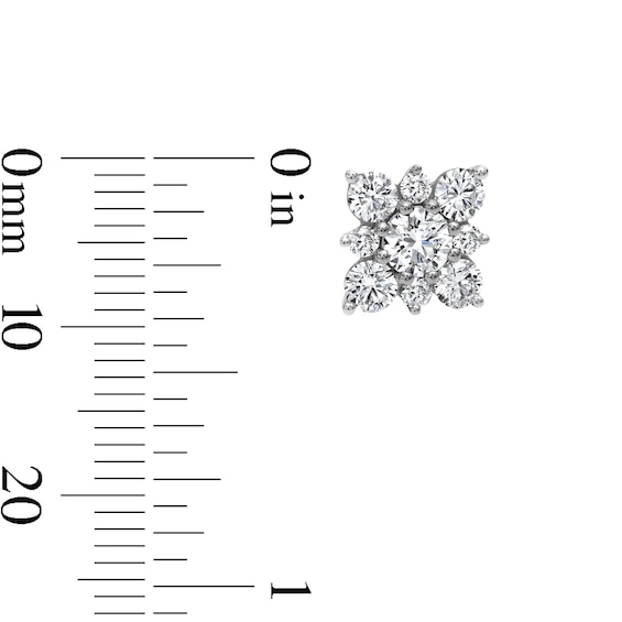 1/2 CT. T.w. Certified Lab-Grown Multi-Diamond Stud Earrings in 10K Gold (F/Vs2