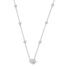 Thumbnail Image 1 of 1/2 CT. T.W. Certified Lab-Grown Multi-Diamond Station Necklace in 10K White Gold (F/VS2)