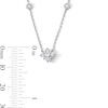 Thumbnail Image 3 of 1/2 CT. T.W. Certified Lab-Grown Multi-Diamond Station Necklace in 10K White Gold (F/VS2)