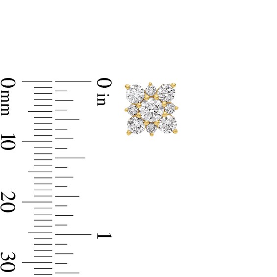 1-1/2 CT. T.w. Certified Lab-Grown Multi-Diamond Stud Earrings in 10K Gold (F/Vs2)