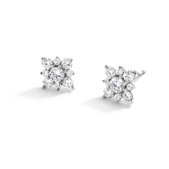 1/2 CT. T.w. Certified Lab-Grown Multi-Diamond Stud Earrings in 10K White Gold (F/Vs2)
