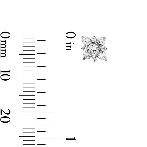 1/2 CT. T.w. Certified Lab-Grown Multi-Diamond Stud Earrings in 10K White Gold (F/Vs2)