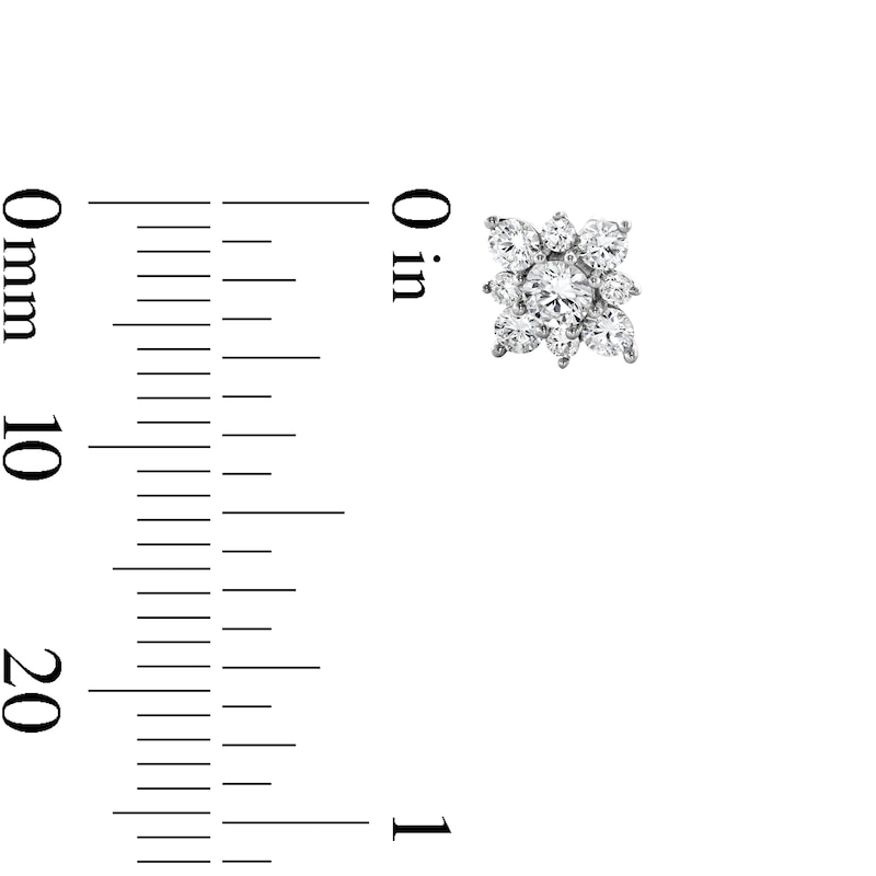 Main Image 2 of 1/2 CT. T.W. Certified Lab-Grown Multi-Diamond Stud Earrings in 10K White Gold (F/VS2)