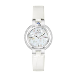 Ladies’ Bulova 150th Anniversary Edition Rubaiyat Four Seasons Winter Watch with Icy White Dial (Model: 96R254)