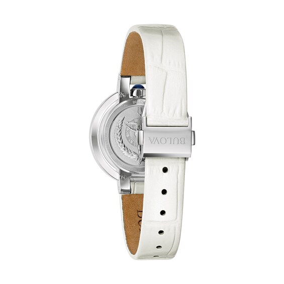 Ladiesâ Bulova 150th Anniversary Edition Rubaiyat Four Seasons Winter Watch with Icy White Dial (Model: 96R254)