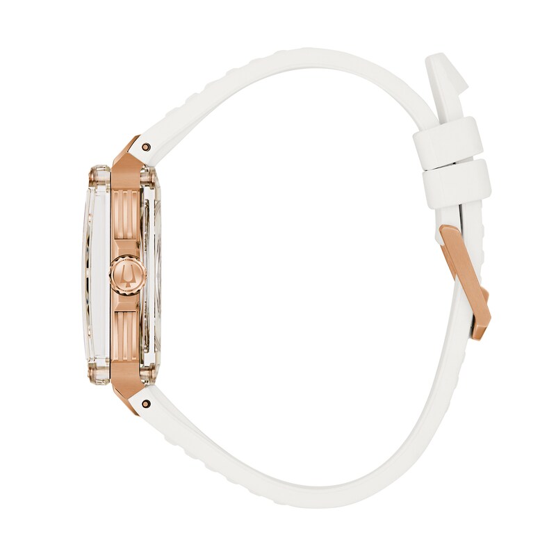 Main Image 3 of Men’s Bulova Limited Edition Series X Marc Anthony Rose-Tone Automatic Watch with Square Skeleton Dial (Model: 97A194)