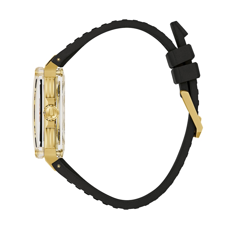 Main Image 3 of Men's Bulova Limited Edition Series X Marc Anthony Gold-Tone Automatic Watch with Square Skeleton Dial (Model: 97A195)