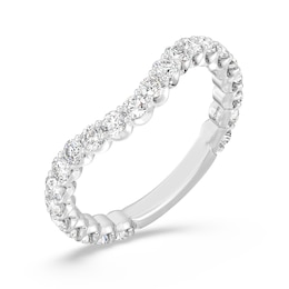 Enchanted Star 1 CT. T.W. Lab-Grown Diamond Contour Band in 14K White Gold (F/VS2)